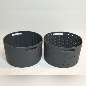 Chefologist Set of 2 Silicone Air Fryer Baskets GREY